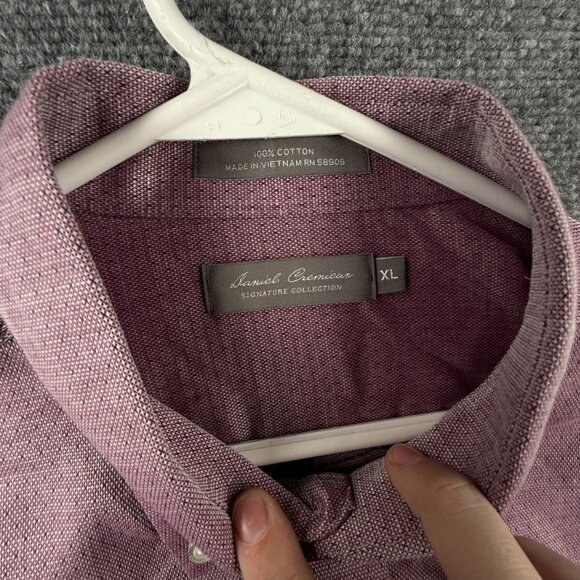 NWT Daniel Cremieux Long Sleeve Button Up Shirt Purple XL Cotton Blue X Print - Picture 8 of 16